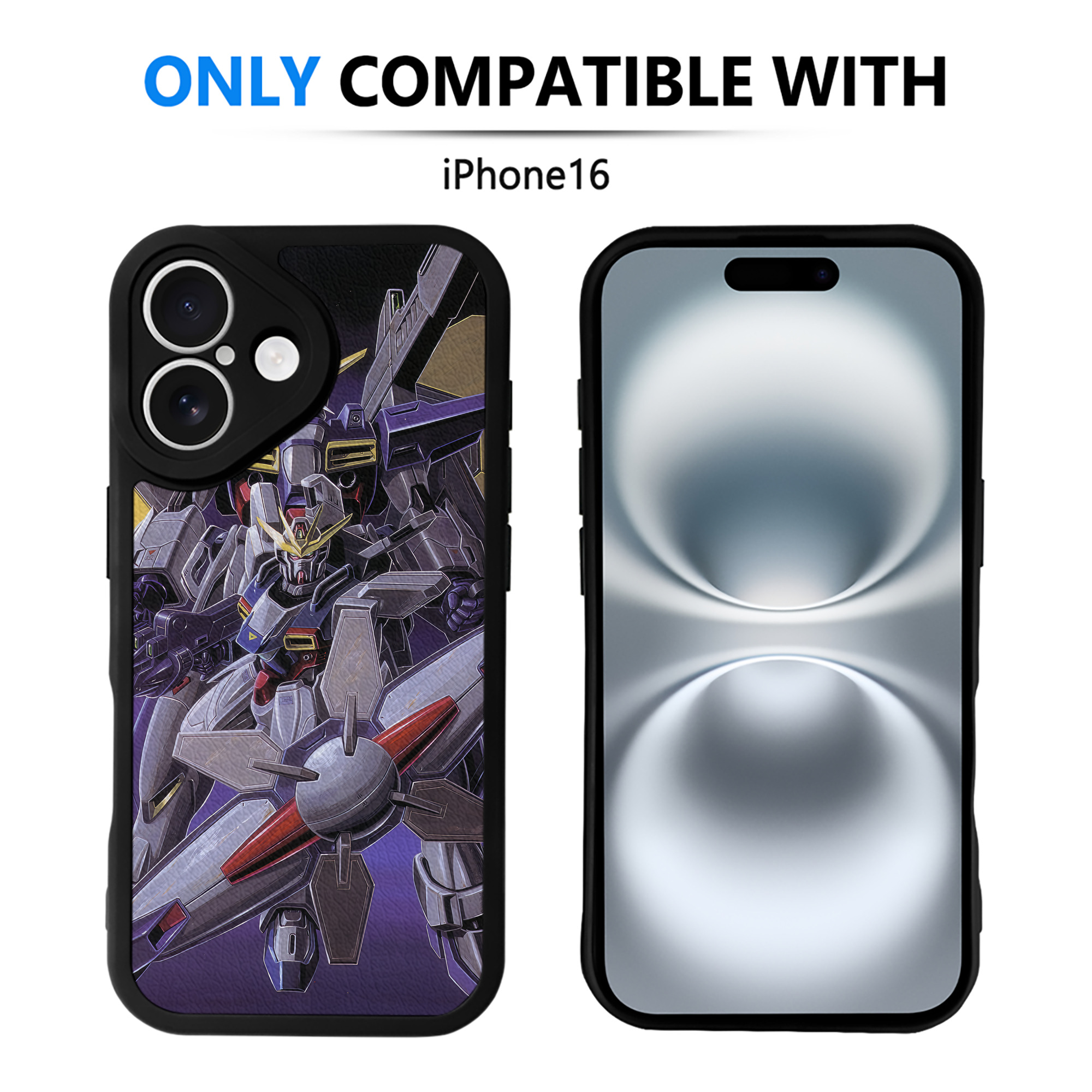 （画像用） 機動戦士ガンダム Mobile Suit Gundam 【iPhone 16シリーズ対応】シリコンスマホケース（レザー調） 材質：シリコン